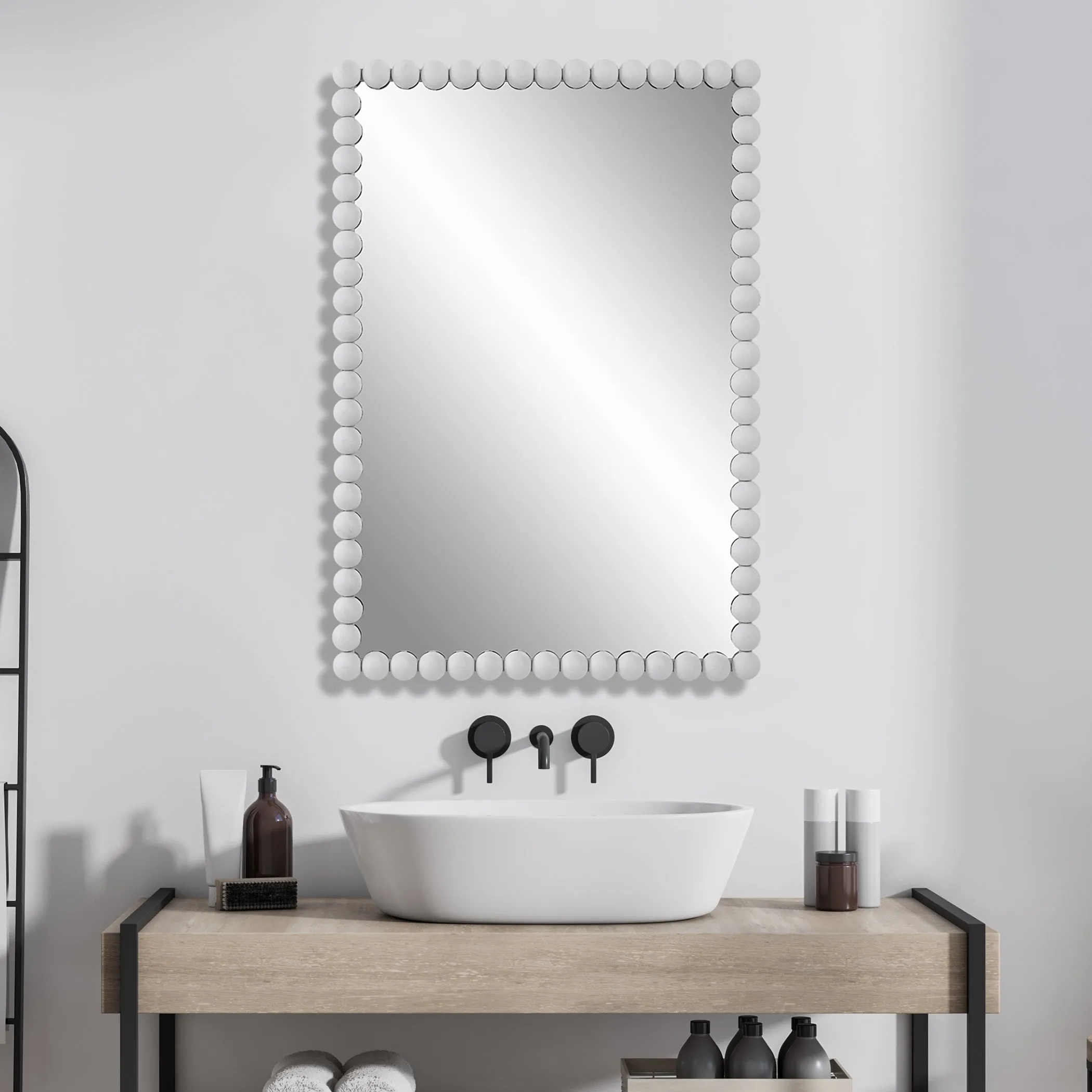 Uttermost Serna White Vanity Mirror