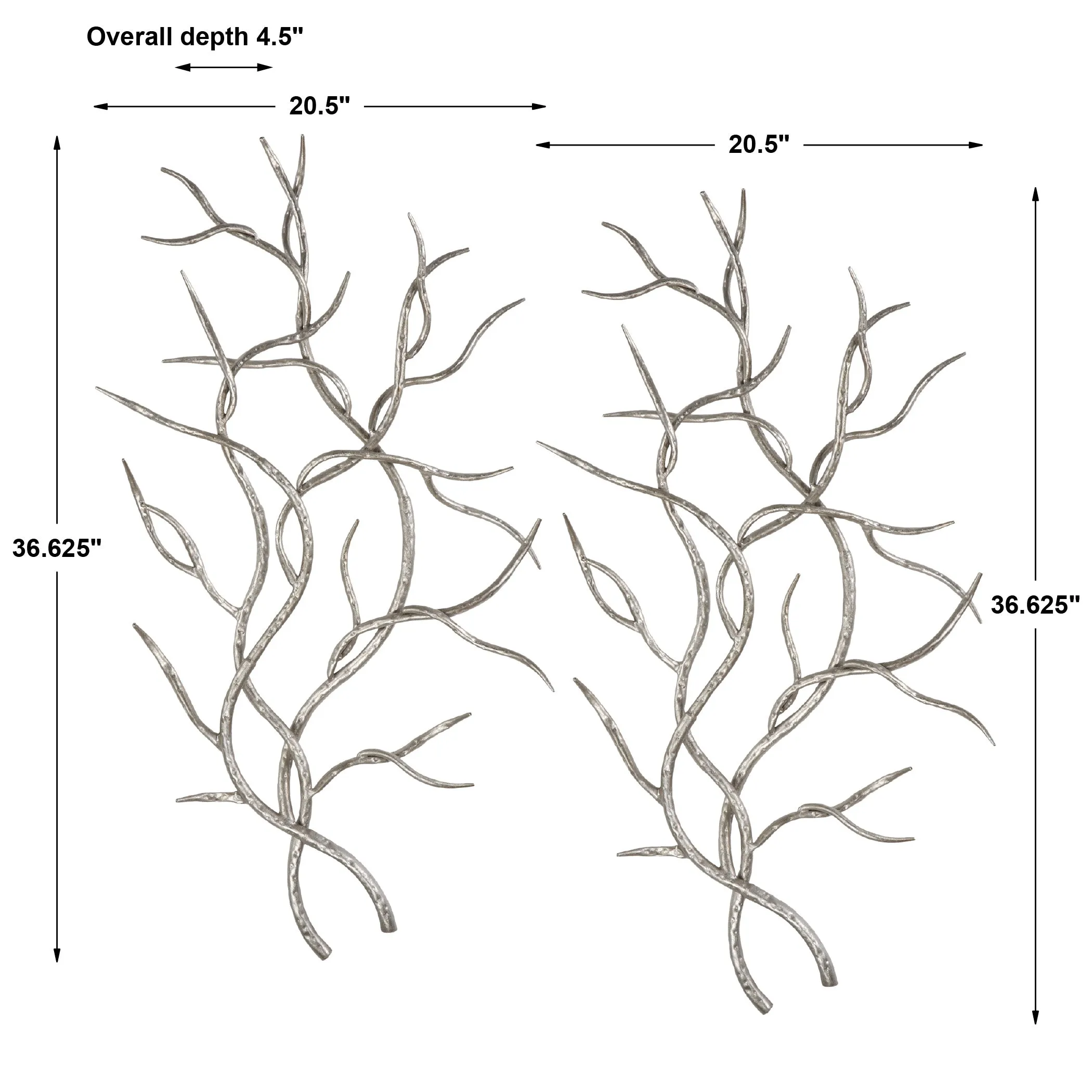 Uttermost Silver Branches Wall Art S/2