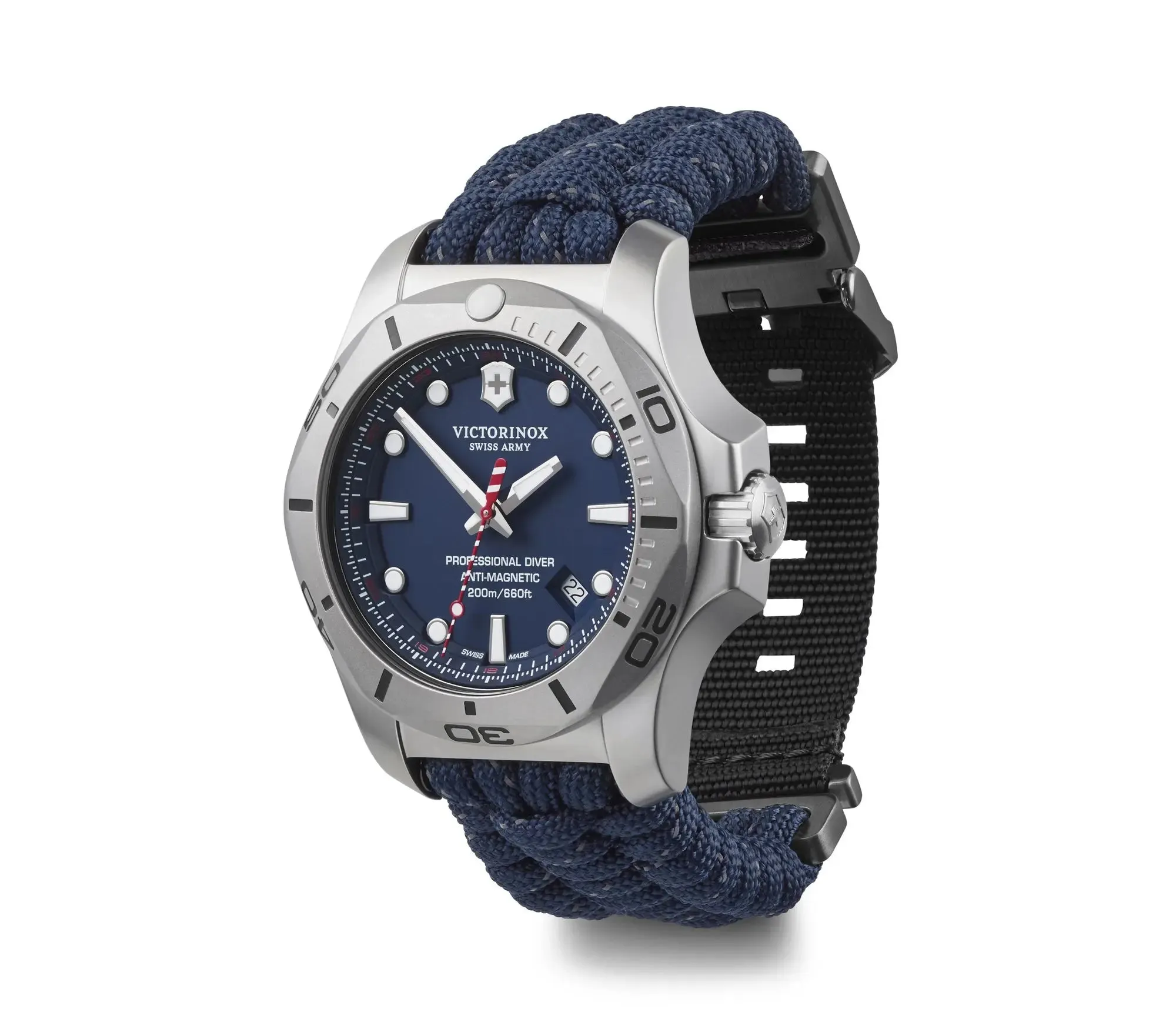 Victorinox Mens Watch I.N.O.X. Professional Diver Blue  Paracord 241843