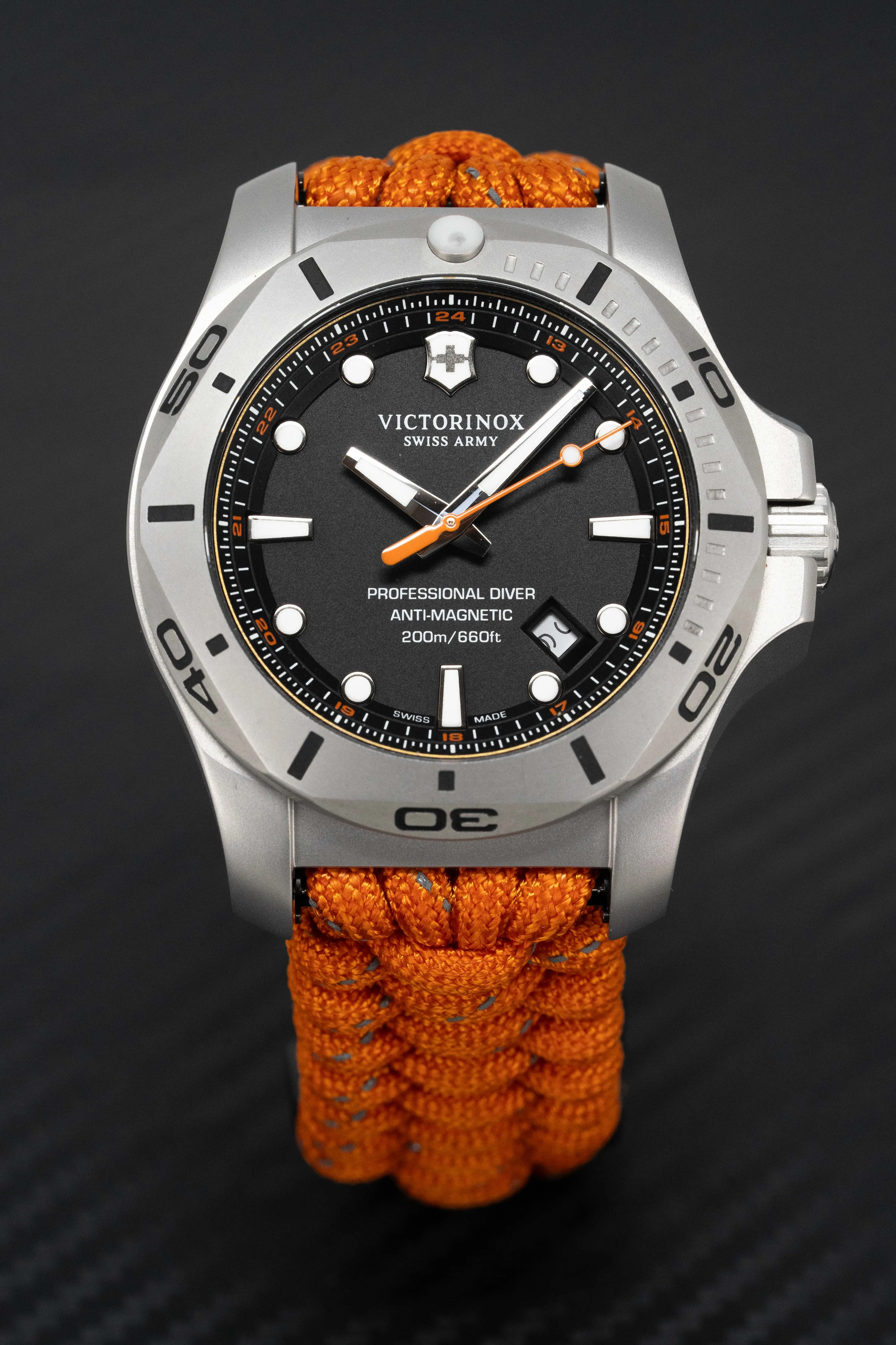 Victorinox Mens Watch I.N.O.X. Professional Diver Orange Paracord 241845