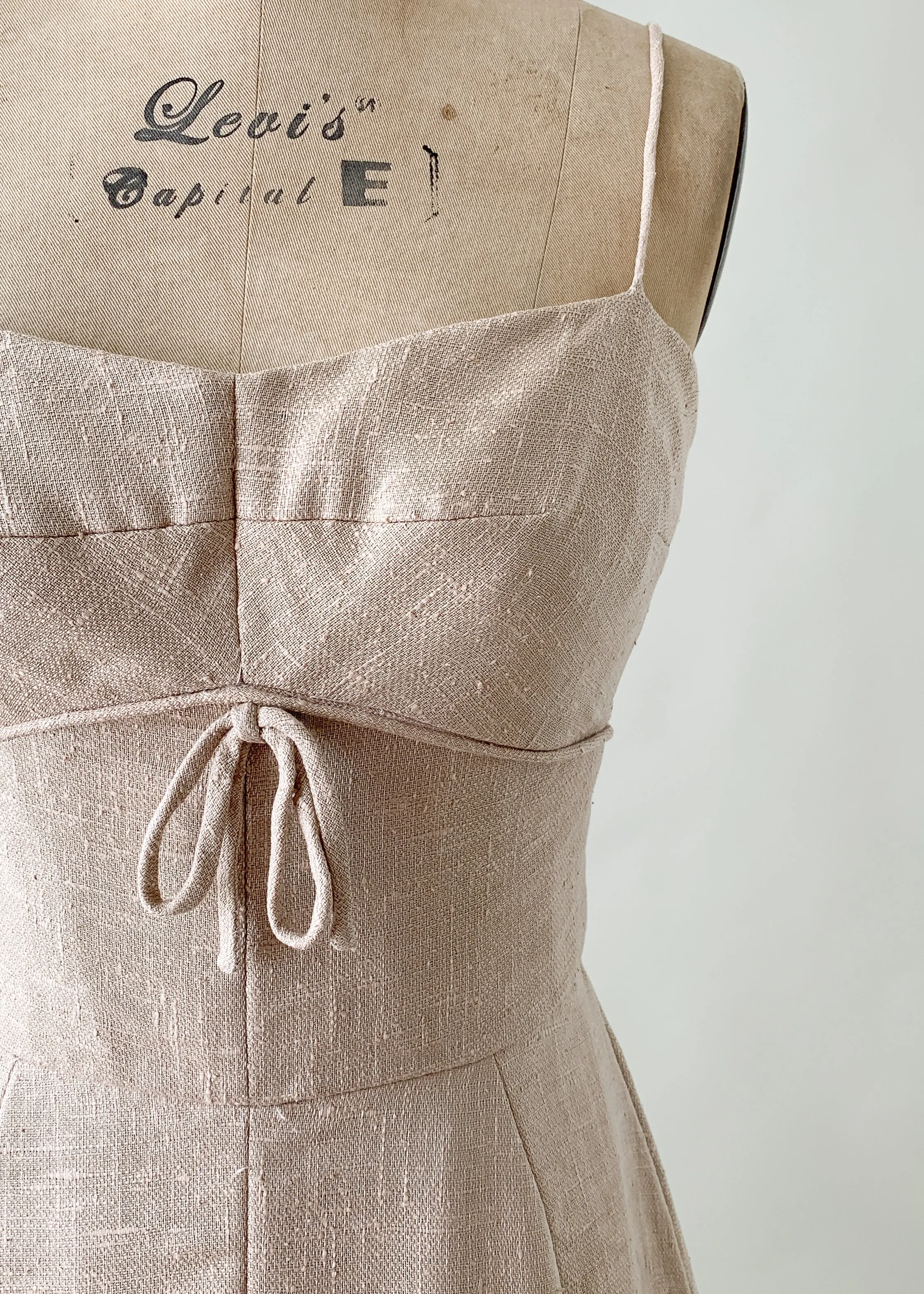 Vintage 1950s Hattie Carnegie Linen Dress