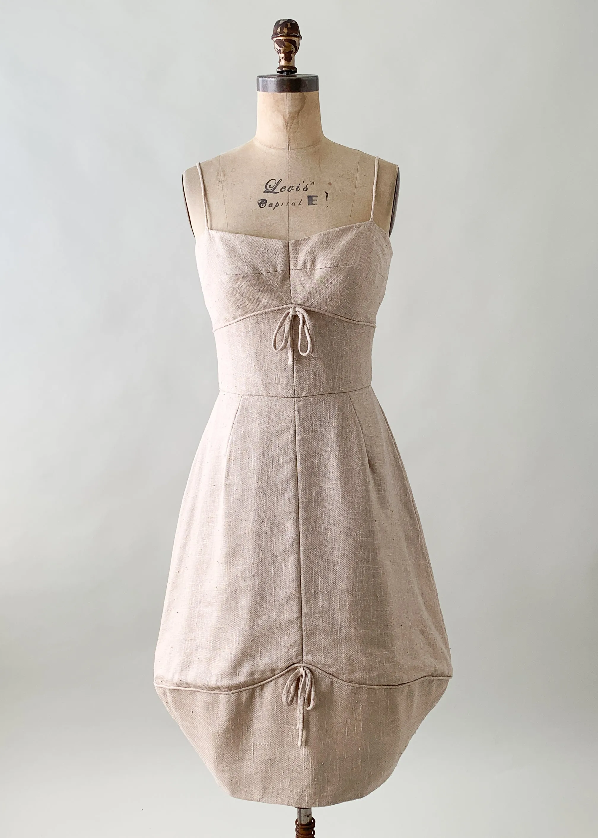 Vintage 1950s Hattie Carnegie Linen Dress