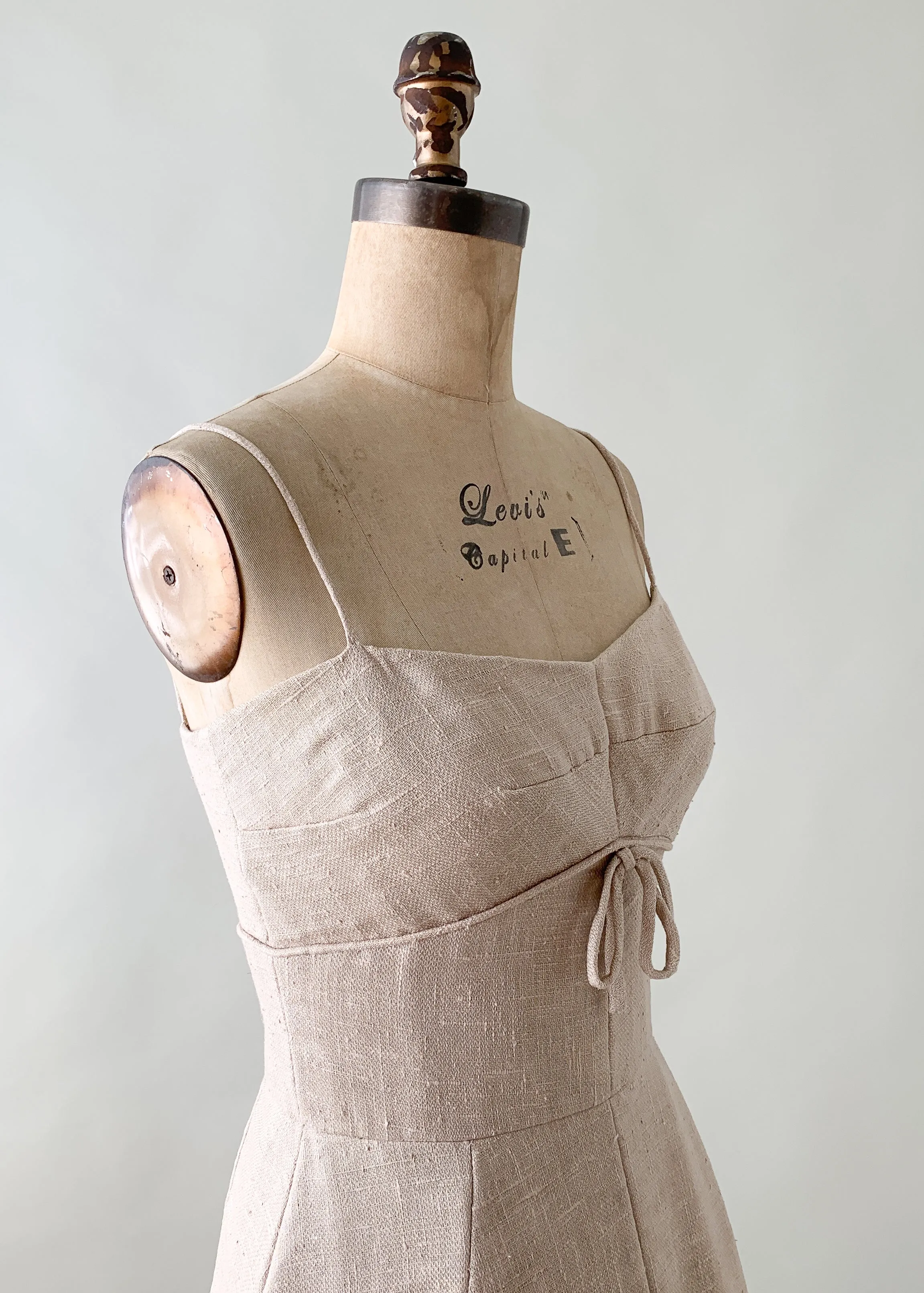 Vintage 1950s Hattie Carnegie Linen Dress