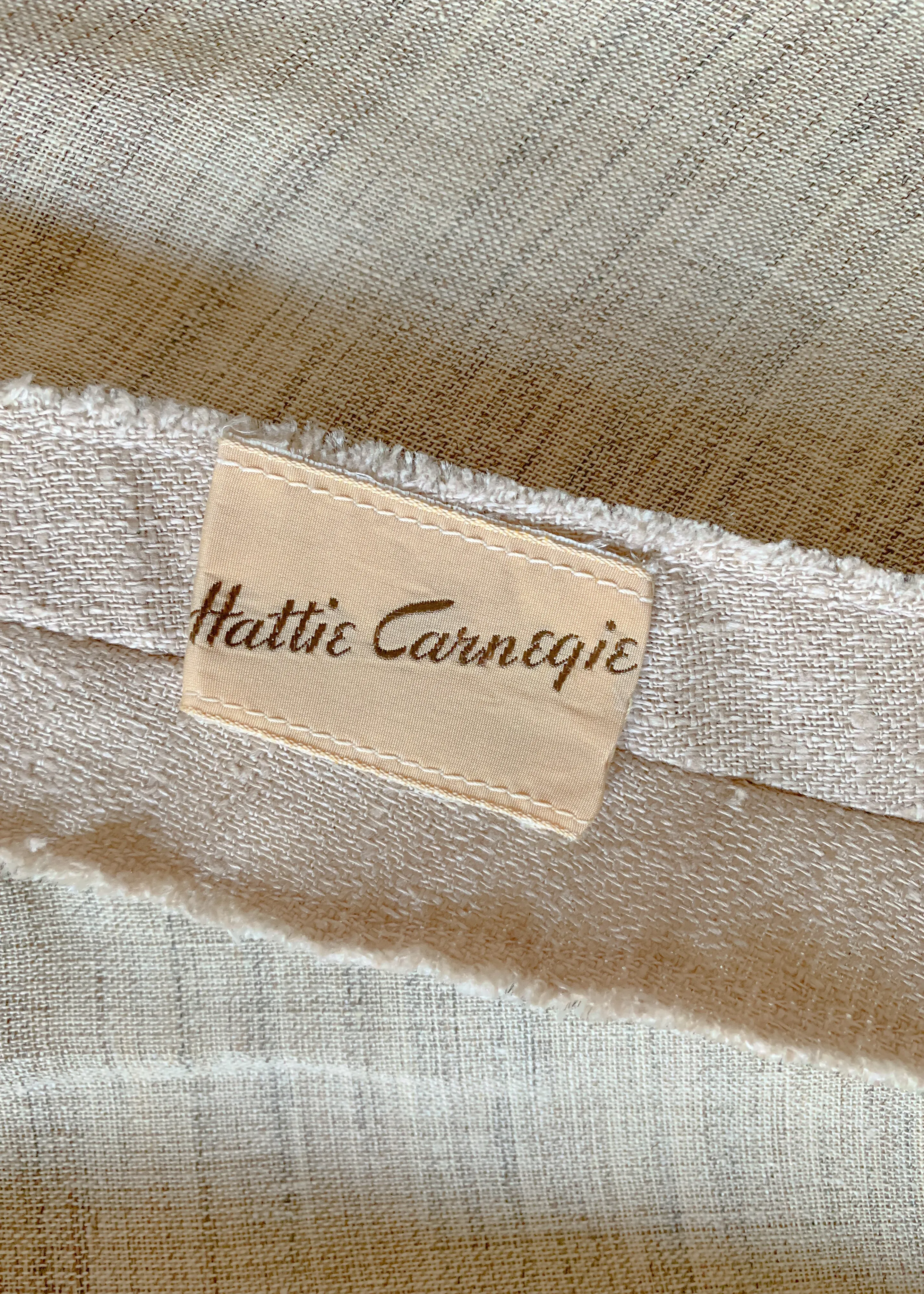 Vintage 1950s Hattie Carnegie Linen Dress