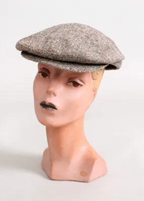 Vintage 1970s Tweed Newsboy Hat