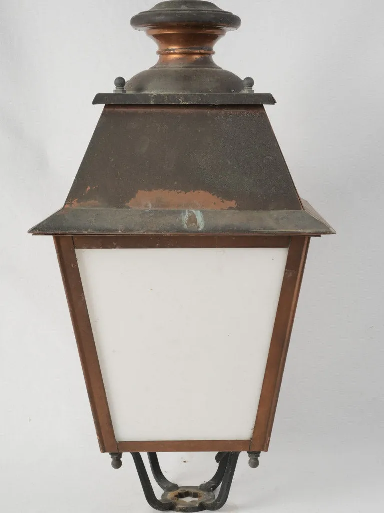 Vintage copper street lantern - lamp post 28¼" x 15"