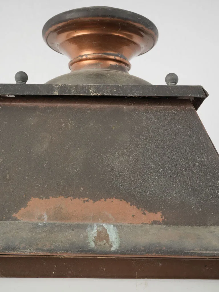 Vintage copper street lantern - lamp post 28¼" x 15"