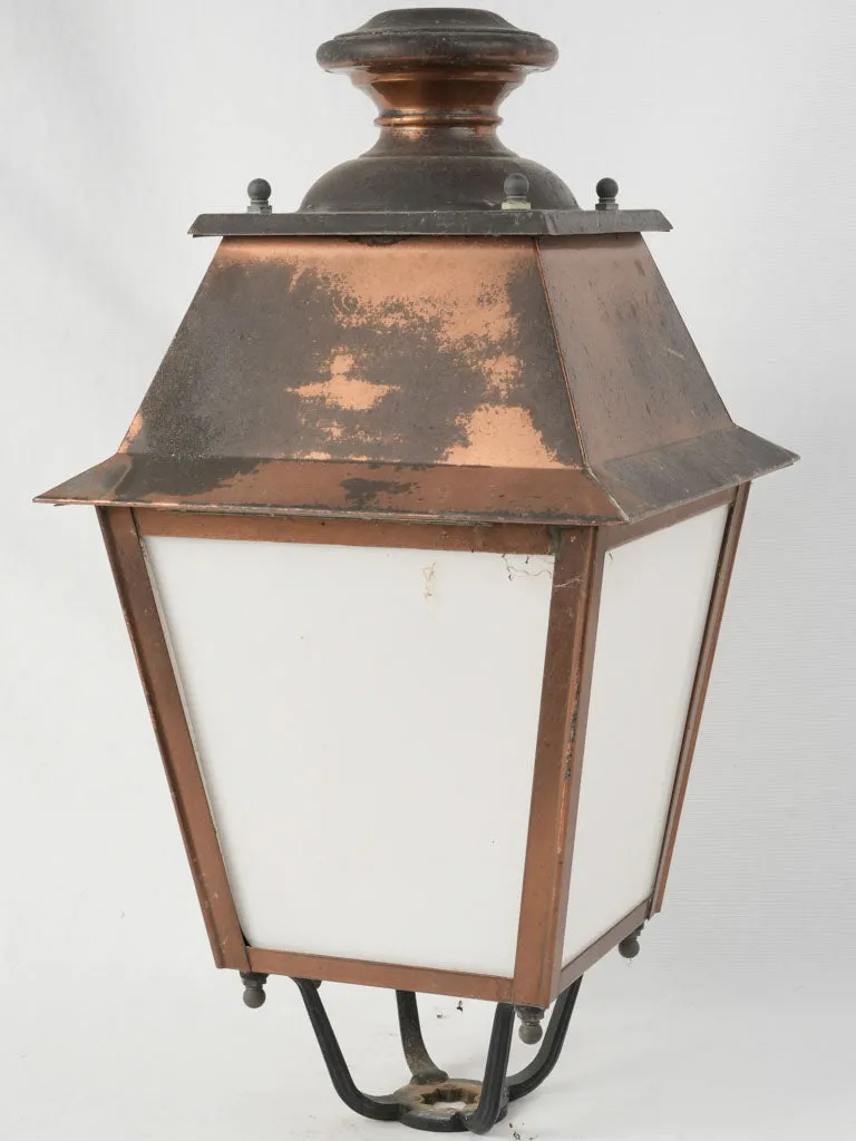 Vintage copper street lantern - lamp post 28¼" x 15"