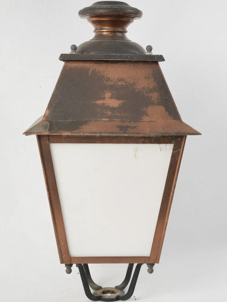 Vintage copper street lantern - lamp post 28¼" x 15"