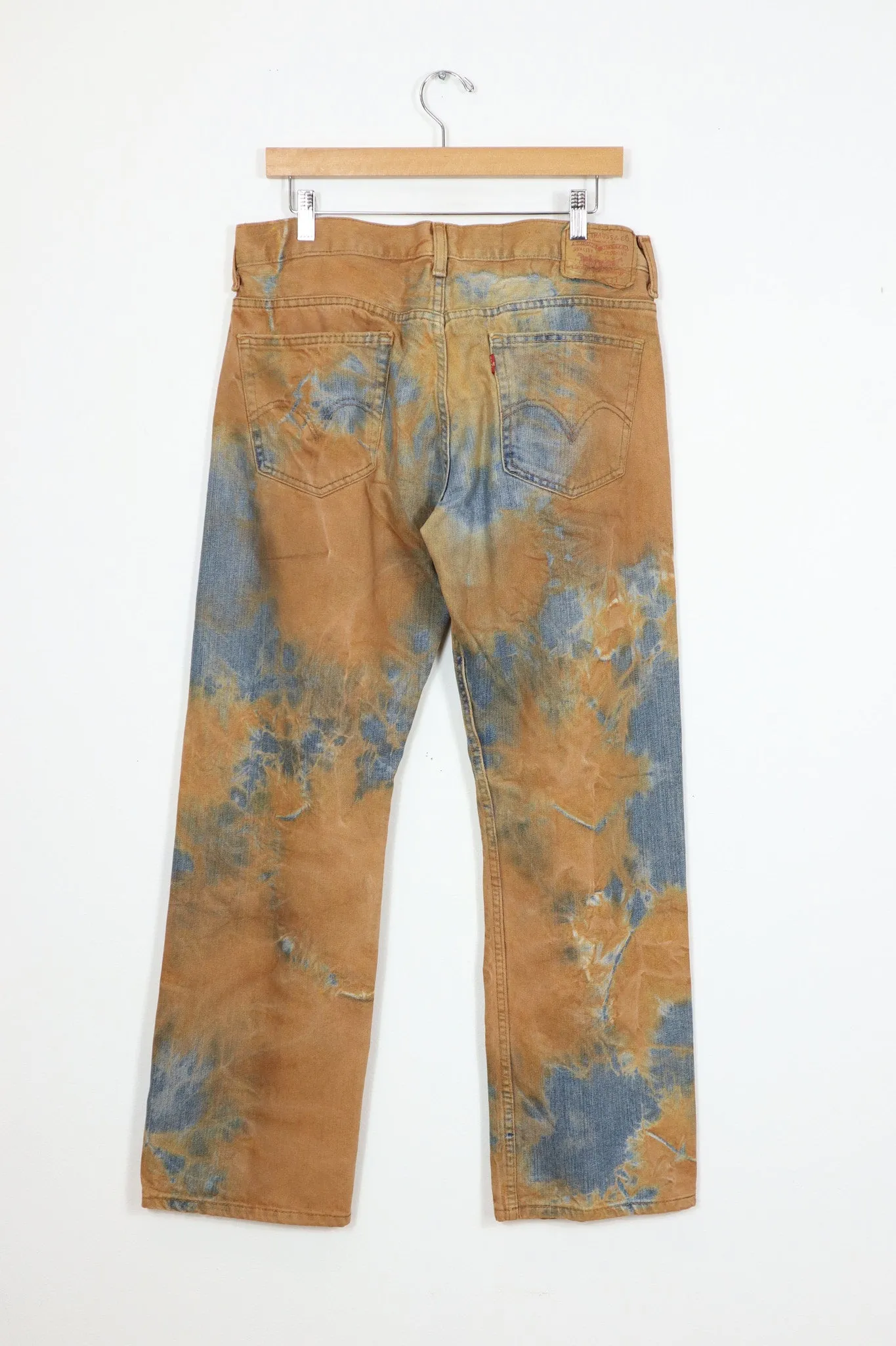 Vintage Reworked Rust Dyed Levis Relaxed Fit Jeans