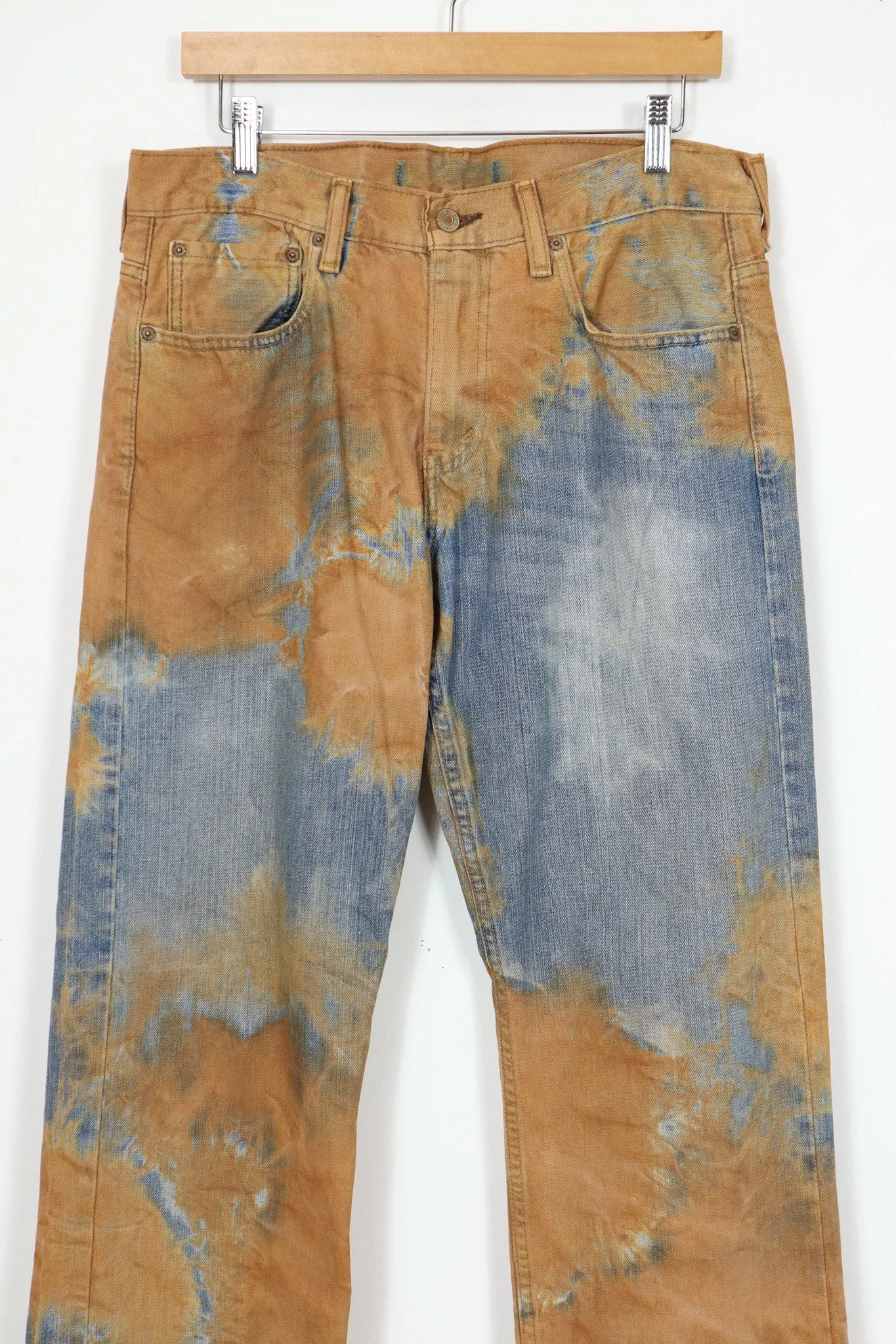 Vintage Reworked Rust Dyed Levis Relaxed Fit Jeans