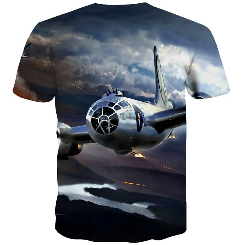 War T-shirt Men Military Tshirts Novelty Flame Tshirt Printed Sky Tshirt Anime Harajuku T-shirts 3d