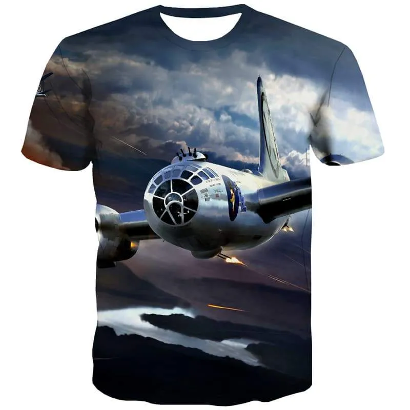 War T-shirt Men Military Tshirts Novelty Flame Tshirt Printed Sky Tshirt Anime Harajuku T-shirts 3d