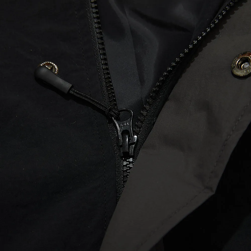 WIDE HOODED JACKET BLACK