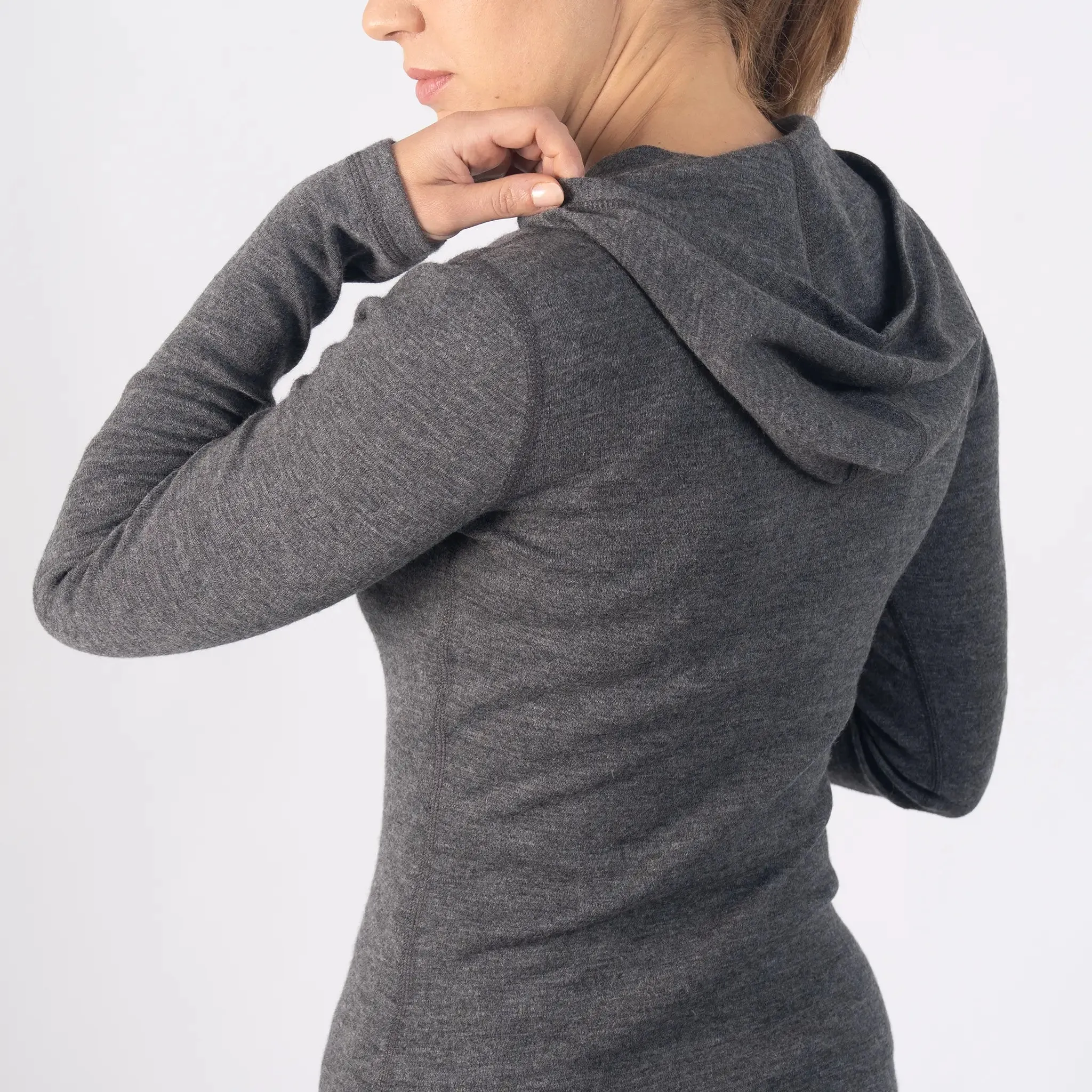 Women's Alpaca Wool Pullover Hoodie: 300 Lightweight