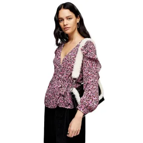 Women's Floral Printed Top,Pink