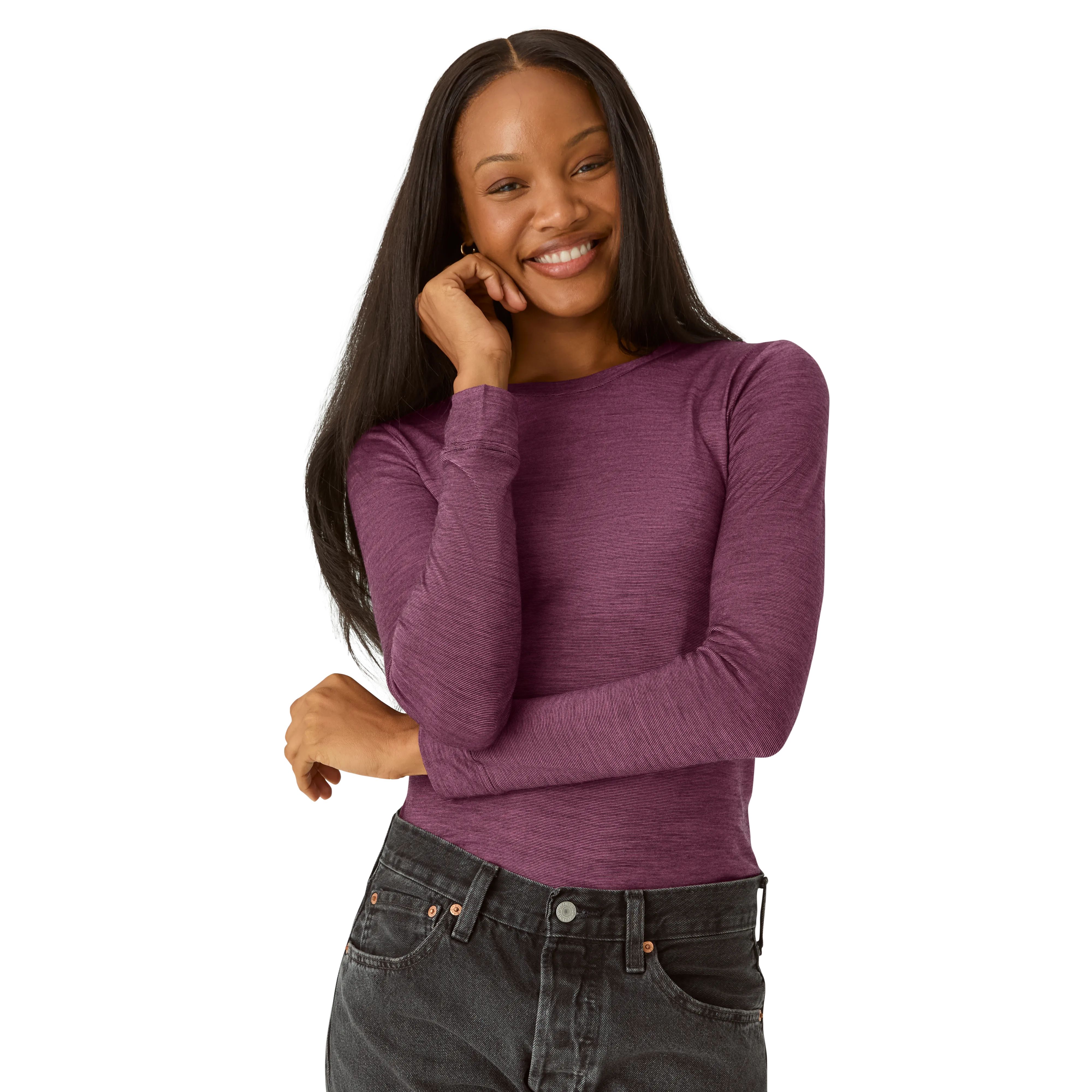 Women's Merino Long Sleeve T-Shirt & Cotton Modal Long Underwear 2-Pack