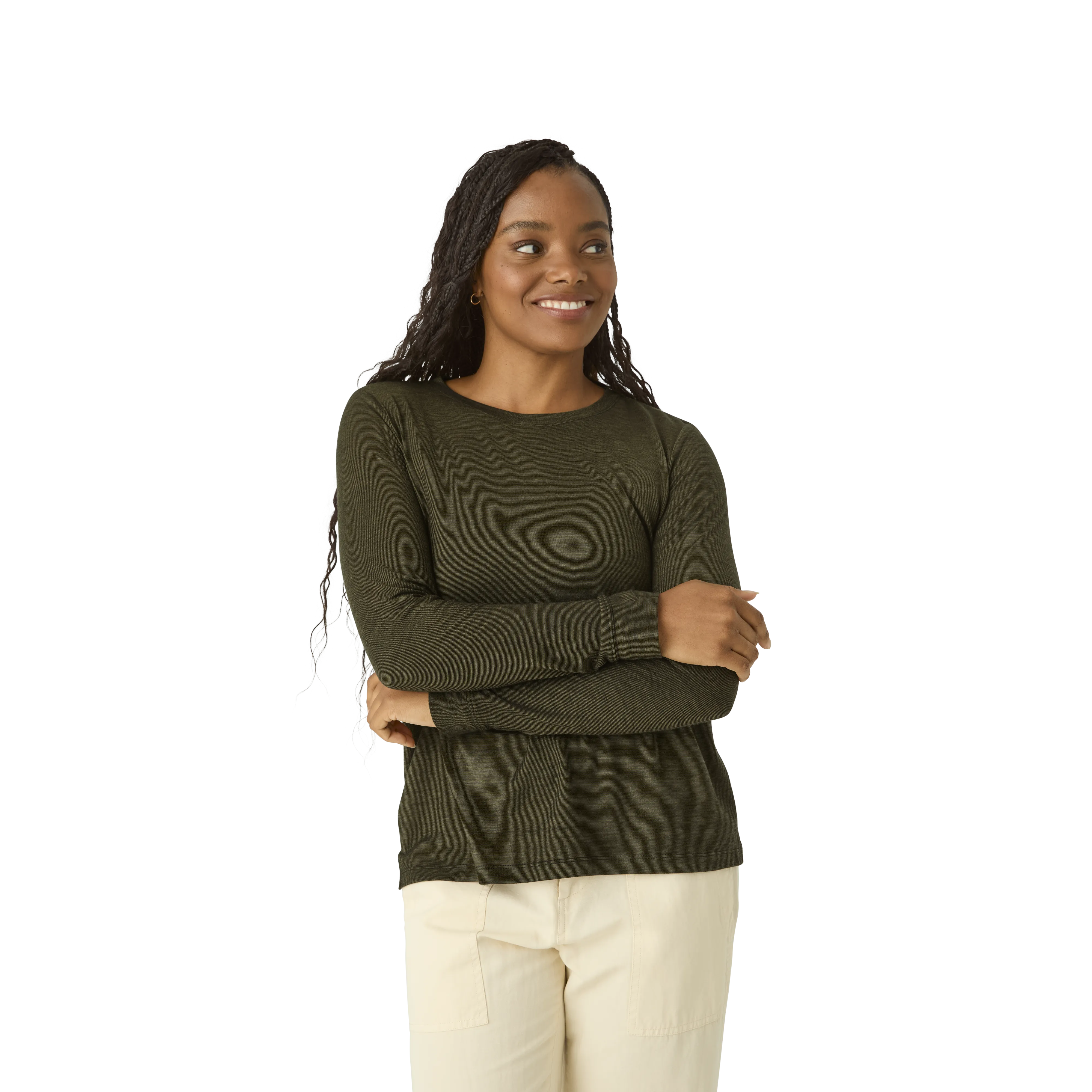 Women's Merino Long Sleeve T-Shirt & Cotton Modal Long Underwear 2-Pack