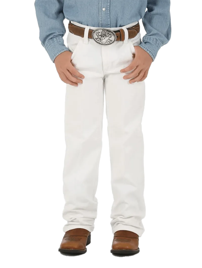 Wrangler Boy's White Pro Rodeo Cowboy Cut Original Fit Jeans