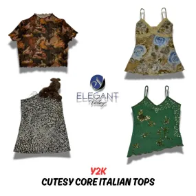 Y2K Cutesy Core Italian Tops - 10 pieces - EV0004