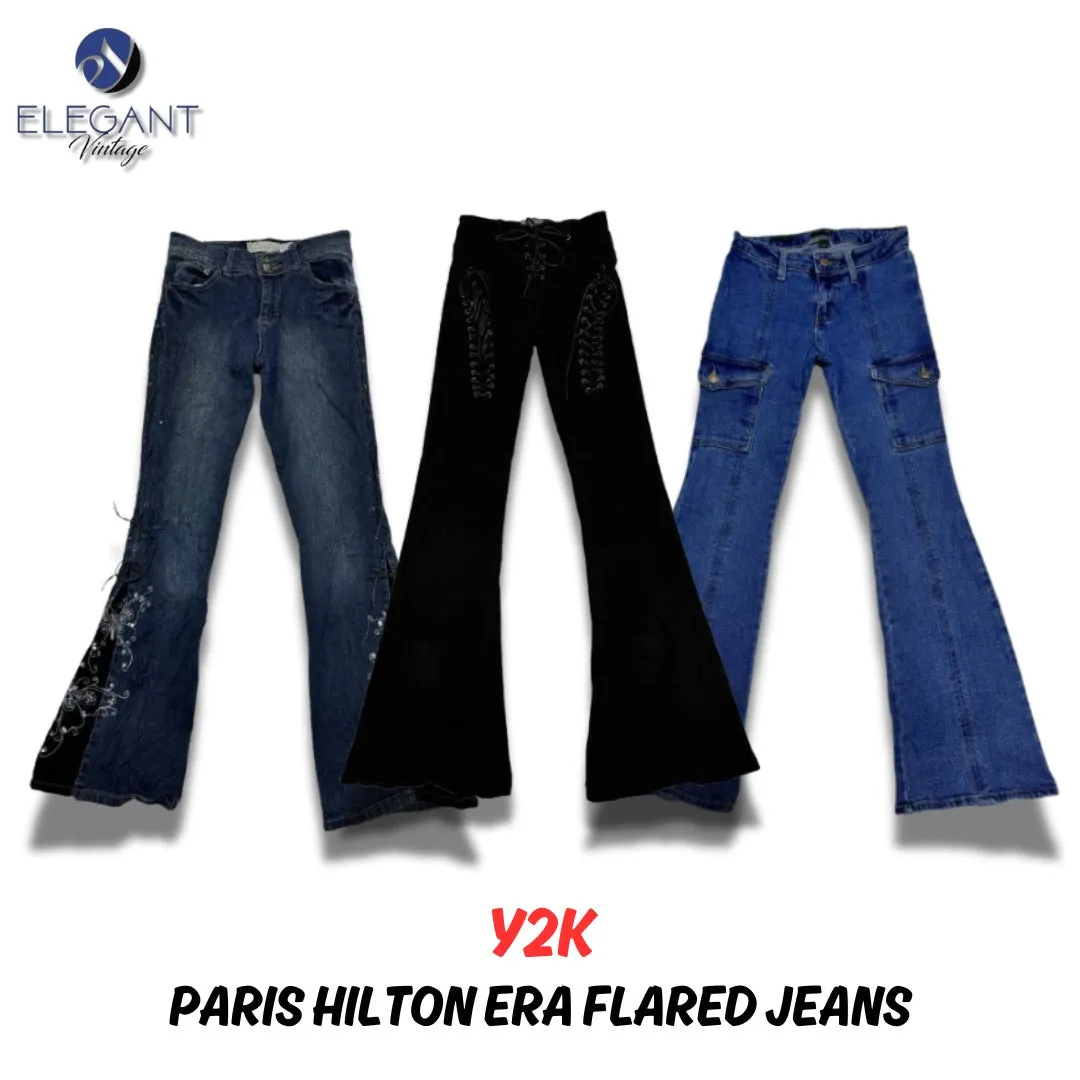 Y2K Paris Hilton Era Flared Jeans - 10 pieces - EV0023