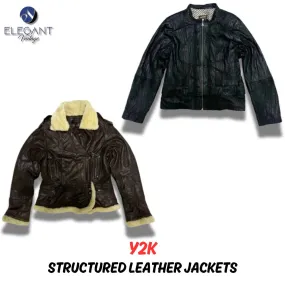 Y2K Structured Leather Jackets - 09 pieces - EV0032