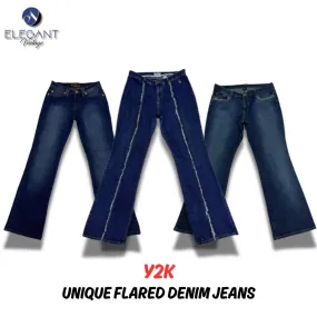 Y2K Unique Flared Denim Jeans - 09 pieces - EV0035